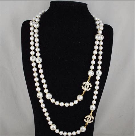 chanel pearls for sale|Chanel pearl necklace and earrings.